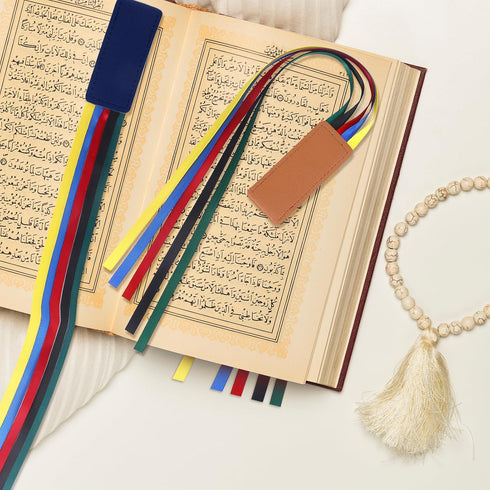 NYTGAH 2PCS 5Colors,Bible Bible Ribbons Bookmarks,Artificial Leather Bookmark with Ribbons in Page Markers for Reading