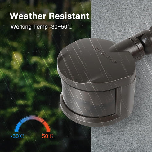treewell 180-Degree 60 3 Motion Sensor, Replacement Motion Detector, Adjustable Time & Detection Sensitivity Up to Feet