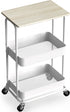 Simple Houseware 2-Tier Rolling Utility Cart with Top Board, Maple