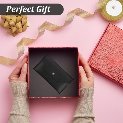 Money Envelopes for Cash, Reusable PU Leather Cash Wallet, Money Pouch for Travel and Budgeting