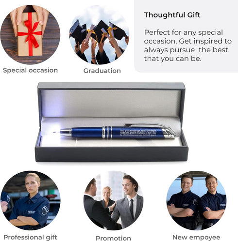 Inkstone Policeman Prayer Gift Pen with Built-In Flashlight and Stylus Tip for Law Enforcement
