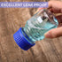 Patelai 4 Pieces 100 ml Glass Round Media Storage Bottles with GL45 Blue Screw Cap