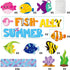 CY2SIDE 89PCS O-Fish-Ally Summer Cut-Outs Decor for Classroom Bulletin Board Border, Summer Tropical Fish Cut-Outs Trim Borders, School Summertime Cut-Outs Under The Sea Bulletin Board Decorations by CY2SIDE