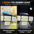 336 4-Head 2400mAh IP65 Lighting2Pack Solar Lights Outdoor LED, Motion Sensor Security Wall Light with Remote, Split