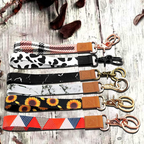 Yiflin Cute Wrist Lanyard for Keys, Wallet, ID Holder, Cell Phone, Wristlet Key Chain Holder for Women