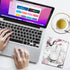 Cute Small Mouse Pad, Mini Travel Mousepads for Wireless Mouse, Japanese Cherry Blossom Design, Non-slip Base