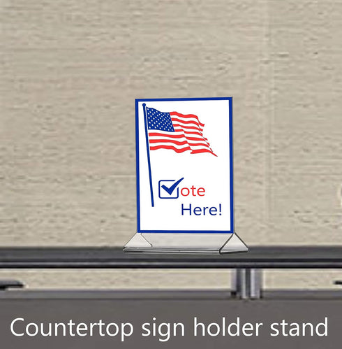 Marketing Holders ChefLand 4"W 6"H Pack 12 Countertop Marketing Holders x Literature Flyer Frame Of Letter Notice Menu