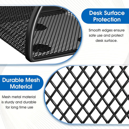 MaxGear Magnetic Pen Holder, 2 Pack Locker Organizer Mesh Pencil Holder for Desk - Extra Strong Magnets for Locker