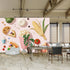 lnzCzhyre Custom Size Wall Sticker Mural Popcorn Pizza Candy Corn and Broccoli for wall Decoration peelandstick wall
