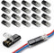 CMLY 20Pcs Double Wire Plug in Connector, 2 Pin LED Light Strip Low