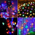2 Pack 200 80Ft 8 Solar String Flower Lights Outdoor LED Multi-Color Christmas Fairy Lights with Lighting Modes
