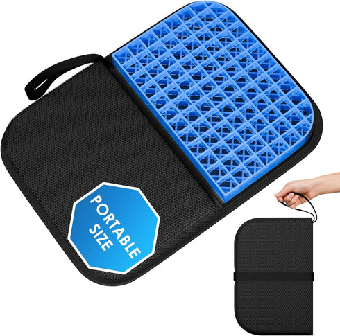 WISIMMALL Gel Seat Cushion Portable Travel Cushions, 16.5" x 12" Large Size