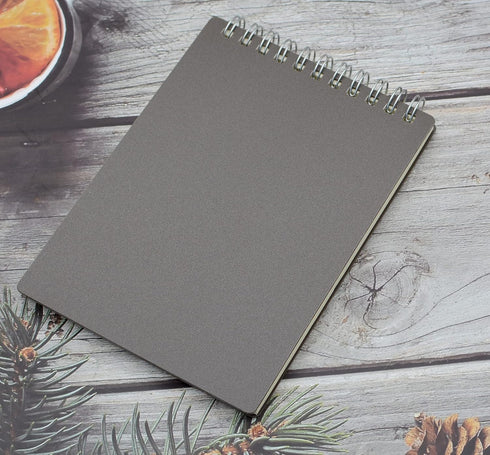 Yansanido Top Bound Spiral Notebook, 4 Pcs 4 Color A6 Size, 80 Sheets (160 Pages) Thick Plastic Journal