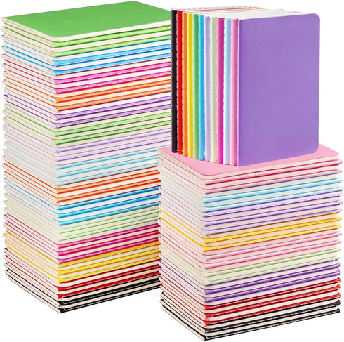 Gwybkq 120 Pack Small Lined Notepads, Mini Journal Pocket Notebooks Set, Colorful Covers, 3.5 x 5.5 Inches, 30 Sheets