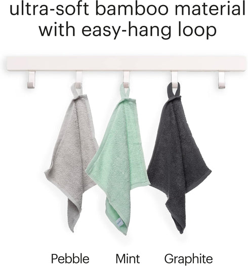100% 9.85 9.85, Brondell Ultra-Soft Rayon Derived from Bamboo Bidet Towels for Bathrooms, Soft and Absorbent