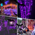 weillsnow 164FT 500 8 164FT) LED Purple Christmas Lights, Modes Waterproof Plug in String Lights for Halloween