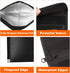 (8x5", 2-Pack Set, 3-Layers Portable Fireproof Money Envelopes for Cash and Document Inside/External Size), Fireproof