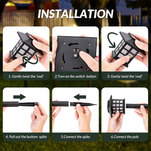 Lights,12 Pack SOLPEX Solar Outdoor Solar Path Lights, Walkway Lights Outdoor, Garden Light, Solar-Powered Pathway