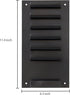 MyGit Wall Mounted Black Metal Marker Holder, 7 Slots for Dry Erase Markers and Eraser, Whiteboard Rack