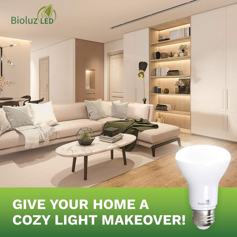 Bioluz LED 10 Pack BR20 LED Bulb, 6W=50W, 2700K Warm White, Dimmable, 540 Lumen