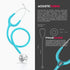 MDF Instruments Acoustica Lightweight Stethoscope, Adult, Dual Head, Pastel Blue Tube, Silver Chestpiece-Headset