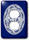 3dRose Willow Pattern in Delft Blue and White 2 Plug Outlet Cover - Multicolor
