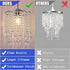 2-Tiers H13.39''X D9.84'' Chandelier Shades, Mini Crystal Shade, Acrylic Beaded Hanging Lampshade, Modern Pendant Light