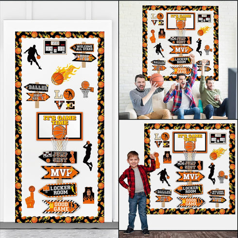 gisgfim 36pcs Basketball Bulletin Board Decoration, Basketball Theme Cut-Outs for School Classroom