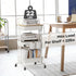 DTK 3 Tier Rolling Utility Cart, Movable Kitchen Storage Trolley with Lockable Wheels for Home Office Organization