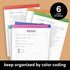 PAPERAGE 6 Pack Lined Legal Pads (Rainbow), 50 Sheets Each, Wide Ruled Note Pads, 8.5 x 11 inches