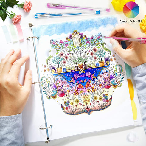 Smart Color Art 320 Pack Set, 160 160 Gel Pens Colors Gel Pen with Refills for Adult Coloring Books Drawing Painting