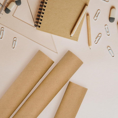 MagicWater Supply Kraft Mailing Tube - 1.5 in x 9 in - 12 Pack for Shipping and Storage of Posters, Arts, Crafts,
