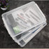 BTSKY 3 Pack A4 Plus Clear Plastic Stackable Storage Box, Desk Paper Organizer with Buckle, Document Holders