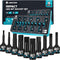 LIBRATON Impact Hex Bit Socket Set, 1/2" Dr, S2 Steel, 10PCS High