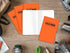 Elan Publishing Company Pocket Journal, Field Notebook, 3.5"x5.5", Orange, Lined Memo Book, Pack of 5