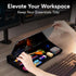 Glass Desktop Whiteboard with Storage, 15.3"x7.08"x2.16" Dry Erase Board with Markers & Duster for Home, Office, School