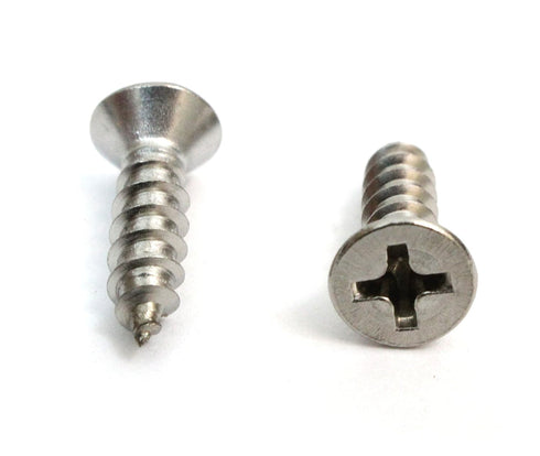 Bolt Dropper No. 6 x 3/4" Stainless Steel Flat Head Phillips Wood Screw (100 pc) - 18-8 (304) Stainless Steel