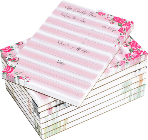 Paper Junkie Calendar Sticky Notes, 8 Pack for Monthly, Weekly, and Daily in Floral Print