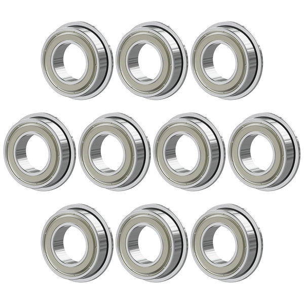 F684ZZ 10PCS Flange Ball Bearing, 4×9×4mm Double Metal Shielded for Industrial Machine and Power Tools