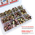 Ktehloy 470Pcs Set 6-32 8-32 10-24 1/4"-20 5/16"-18 3/8"-16 M3 M4 M5 M6 M8 M10 Rivet Nut Kit, SAE & Metric UNC Rivet