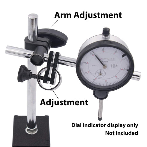 MGBR-02 176lbs Clockwise Tools Magnetic Base Stand for Digital Dial Indicator Gauge Max Pull