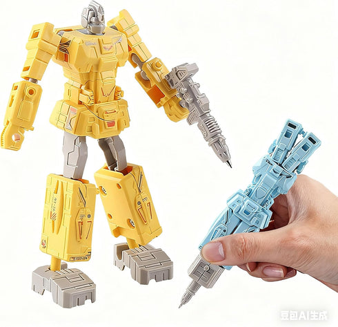 Generic (4 Robot pen, robot shaped ballpoint pen,transformer pen,cool looking robot ballpoint pen, robot morphing