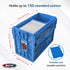 BCW Short Comic Book Bin, Blue - Holds 150 Standard Comic Books | Heavy Duty Plastic Storage Box | Stackable Comics