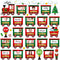 Weekgrat 42 Pcs Christmas Train Affirmation Station Bulletin Board Decoration Train Motivational Growth