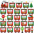 Weekgrat 42 Pcs Christmas Train Affirmation Station Bulletin Board Decoration Train Motivational Growth