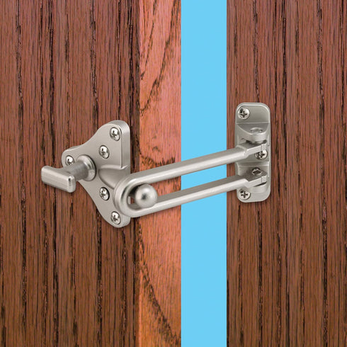 11316 Pack) Prime-Line U Swing Bar Door Guard With High Security Auxiliary Lock, Satin Nickel Finish (Single