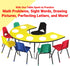 Table Spots Dry Erase Dots - 10 Pack Large 12" Circles for Classroom Tables, Premium Vinyl, No Staining, White