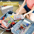 Board Game Storage Organizer with 12pcs Zipper Bags and Writable Stickers, Storage with Lid for Office Supplies,