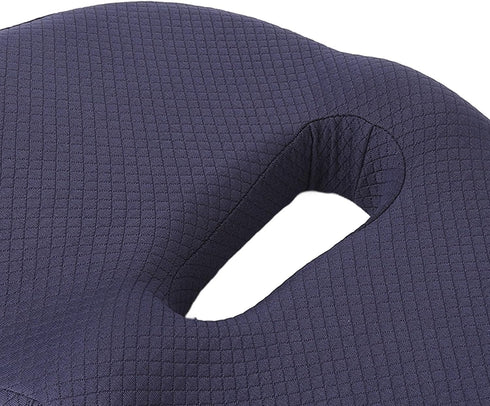 KunEchevyr Orthopedic Donut Pillow, Memory Foam Donut Seat Cushion with Ring Design and Front Groove for Pressure