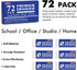 Shuttle Art 72 Pack Premium Erasers, Bulk White Erasers for Kids Teachers as School Supplies